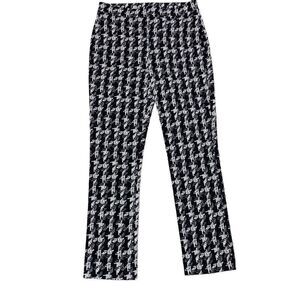 Joseph Ribkoff Black & White Houndstooth Pants Size 8 NWT